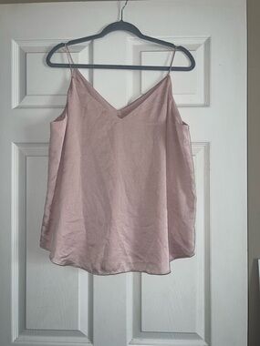 Express Blush Pink Satin V-Neck Camisole